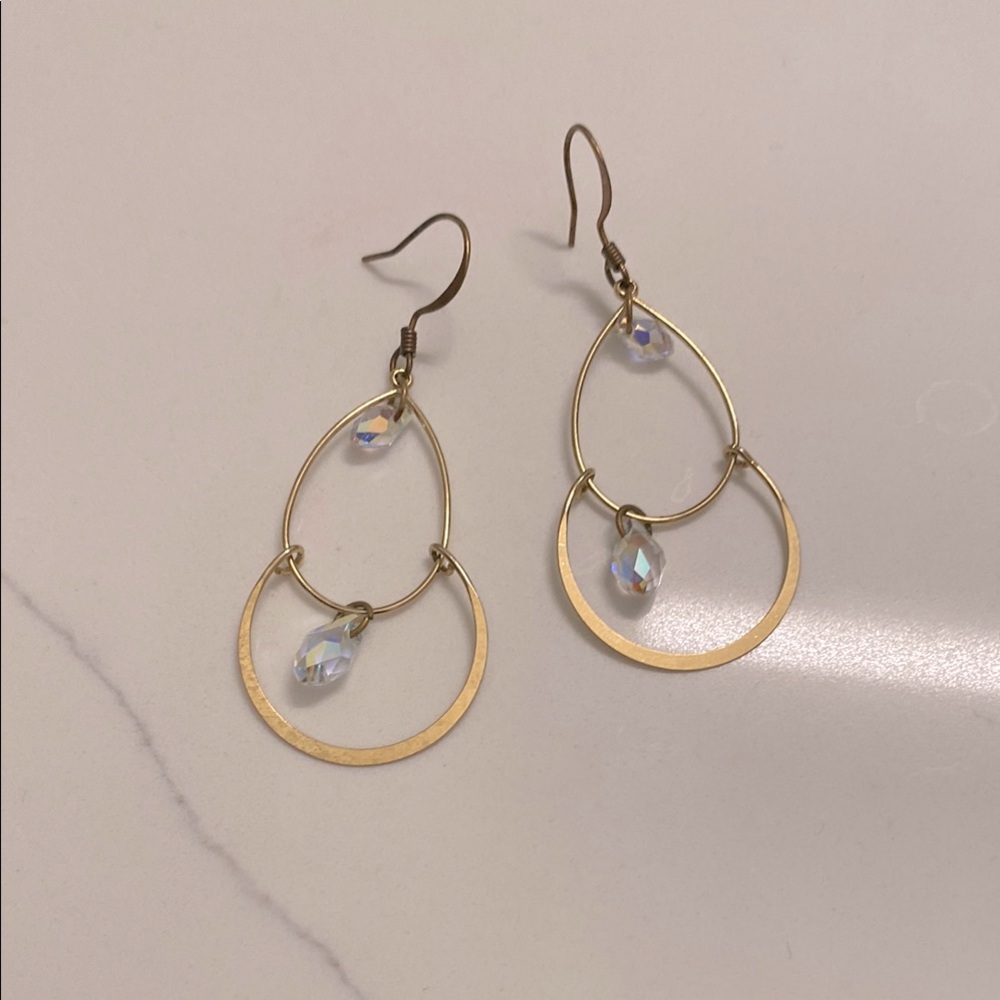 Delicate crystal earrings